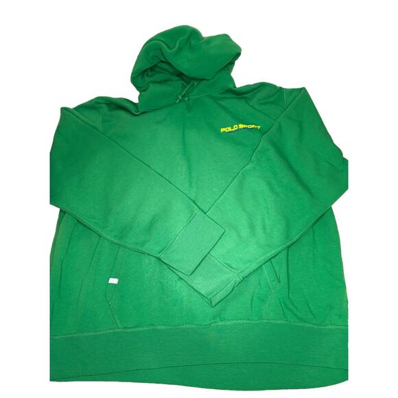 Exc. Condition Kelly Green Men’s 2XL Ralph Lauren Polo Sport Hooded Sweatshirt - Picture 1 of 7